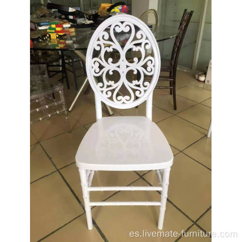 Silla de resina de plástico a granel Tiffany White